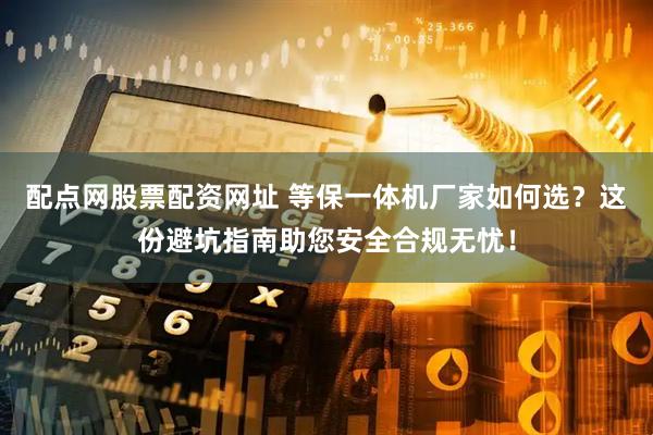 配点网股票配资网址 等保一体机厂家如何选？这份避坑指南助您安全合规无忧！